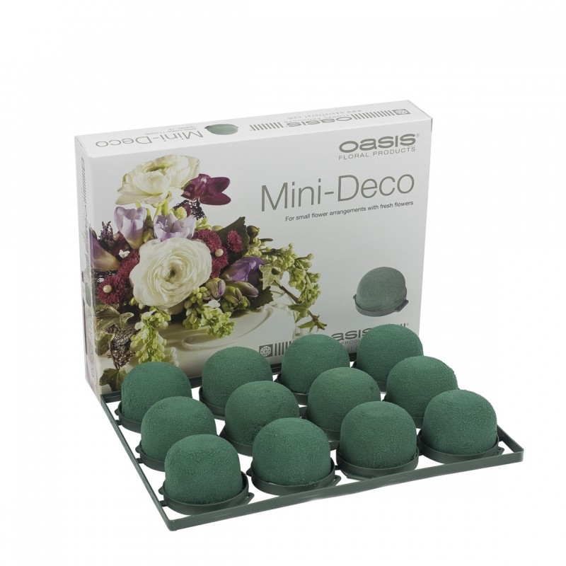 Mini Oasis Mousse Humide frais déco dômes adhésif base 5 cm x 3cm Pack de 12 